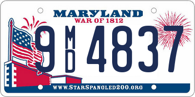 MD license plate 9MD4837