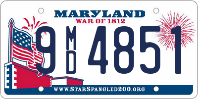 MD license plate 9MD4851