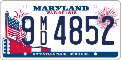 MD license plate 9MD4852