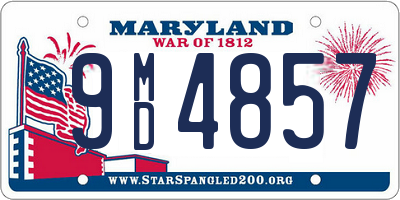 MD license plate 9MD4857