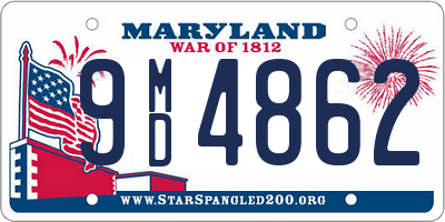 MD license plate 9MD4862