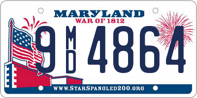 MD license plate 9MD4864