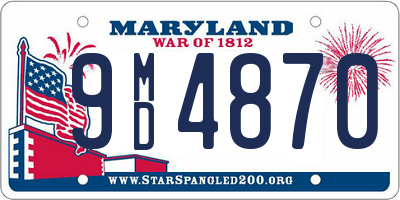 MD license plate 9MD4870