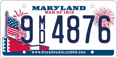 MD license plate 9MD4876