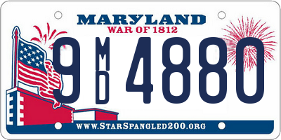 MD license plate 9MD4880