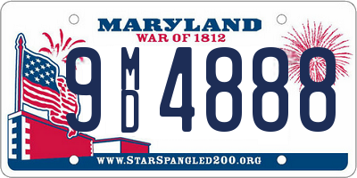 MD license plate 9MD4888