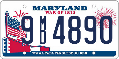 MD license plate 9MD4890