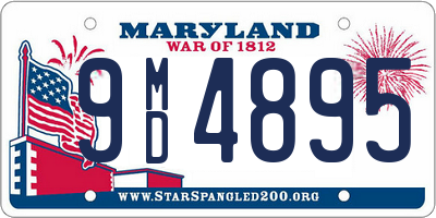 MD license plate 9MD4895