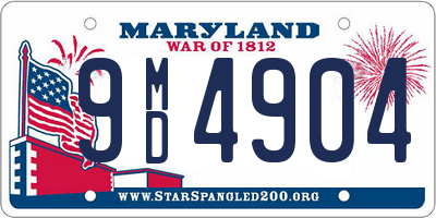 MD license plate 9MD4904
