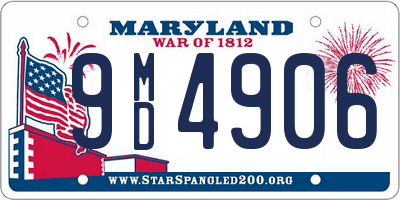 MD license plate 9MD4906