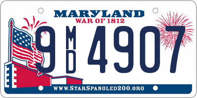 MD license plate 9MD4907