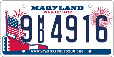 MD license plate 9MD4916