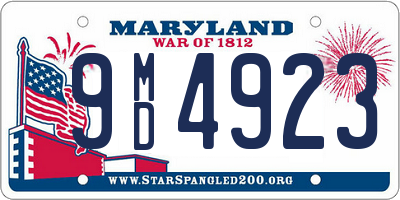 MD license plate 9MD4923