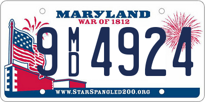 MD license plate 9MD4924