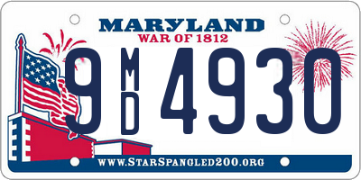 MD license plate 9MD4930