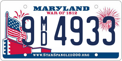 MD license plate 9MD4933