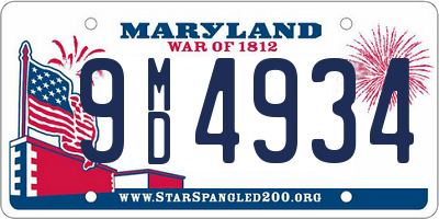 MD license plate 9MD4934