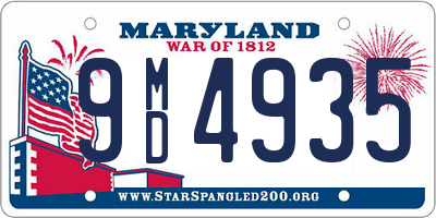 MD license plate 9MD4935