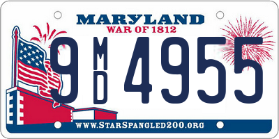 MD license plate 9MD4955