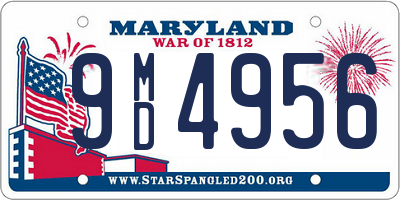 MD license plate 9MD4956