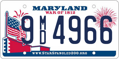 MD license plate 9MD4966