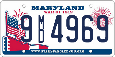 MD license plate 9MD4969