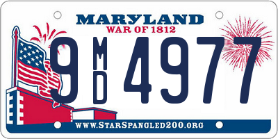 MD license plate 9MD4977