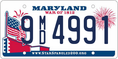 MD license plate 9MD4991