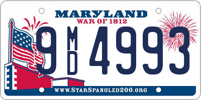 MD license plate 9MD4993
