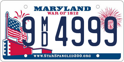 MD license plate 9MD4999