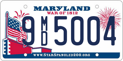 MD license plate 9MD5004