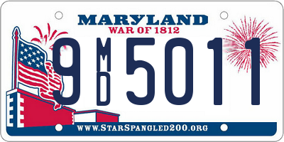 MD license plate 9MD5011