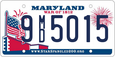 MD license plate 9MD5015