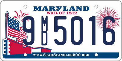 MD license plate 9MD5016