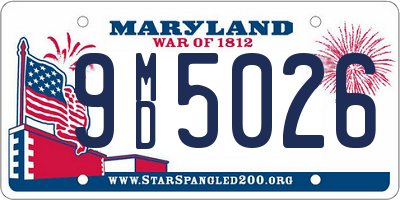 MD license plate 9MD5026