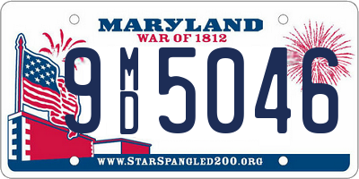 MD license plate 9MD5046