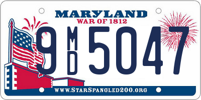 MD license plate 9MD5047