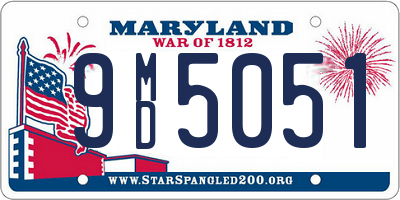 MD license plate 9MD5051