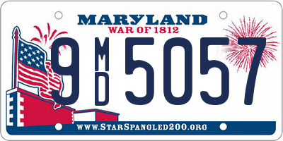 MD license plate 9MD5057