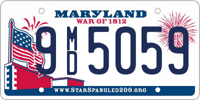 MD license plate 9MD5059