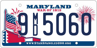 MD license plate 9MD5060