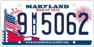 MD license plate 9MD5062