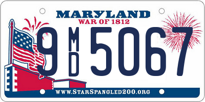 MD license plate 9MD5067