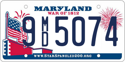 MD license plate 9MD5074