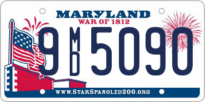 MD license plate 9MD5090