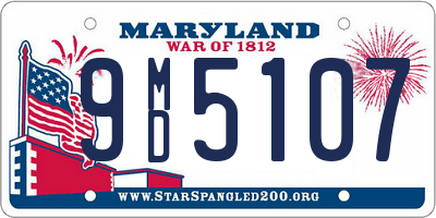 MD license plate 9MD5107