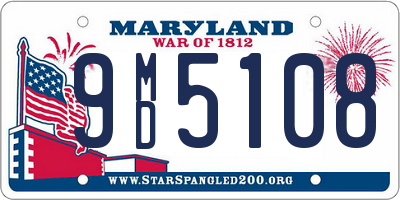 MD license plate 9MD5108