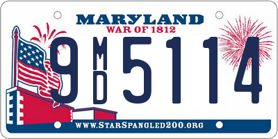 MD license plate 9MD5114