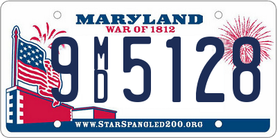 MD license plate 9MD5128