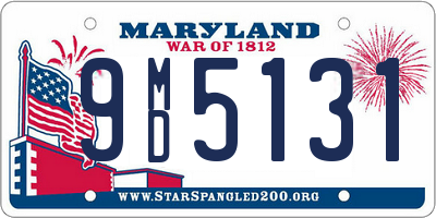 MD license plate 9MD5131